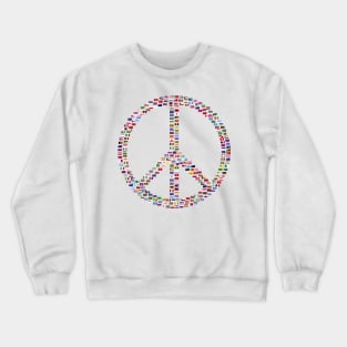 International Day of Peace Sign Flags of the World Crewneck Sweatshirt